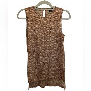 Theory Sharlia Foulard Print Sleeveless Silk Top - XS